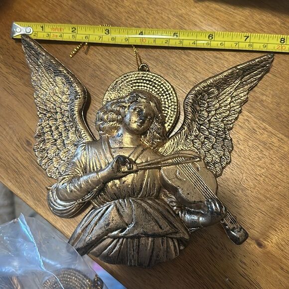 Gold Vintage Holy Angel Wall Hanging/Tree Ornament (5) - Picture 4 of 6